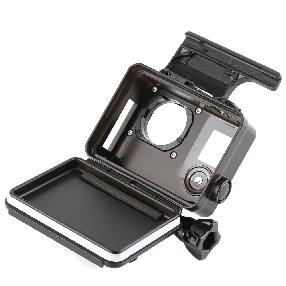 Черный защитный чехол с боковым открытием для Gopro Hero 3 4 + черный серебристый