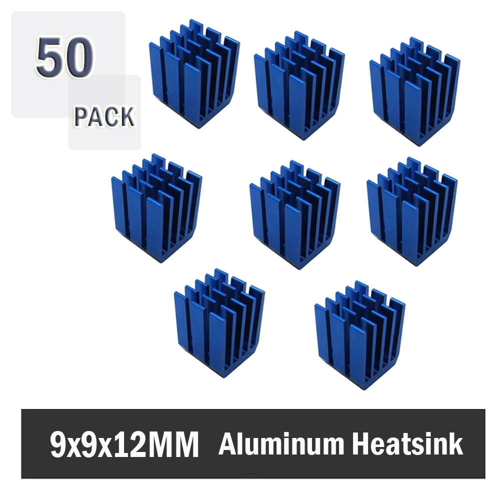 

50PCS Heatsinks 9 x 9 x 12mm Cooler Heat Sink Aluminum Mini IC Chipset Cooling