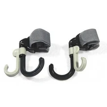 2 шт., крючок для детской коляски, держатель для коляски, двойной поворотный крючок для коляски, вешалка, вал, EVA, Нескользящие аксессуары для коляски T0202