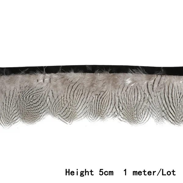 1 метр натуральный с перьями из хвоста петуха лента 4-6 см перо фазана планки для свадебного платья украшения DIY аксессуары для одежды - Цвет: Style 13