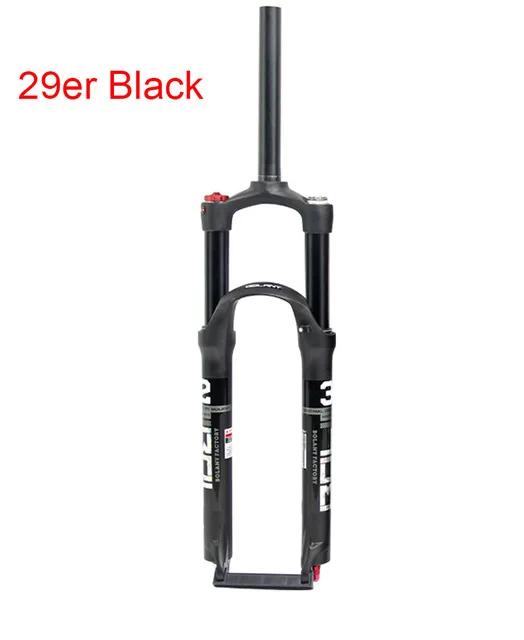 Двойной воздушная камера велосипедная амортизационная вилка Алюминий воздуха газовый амортизатор 100 мм передняя вилка 26/27. 5/29 дюймов горный велосипед части - Цвет: 29er Black