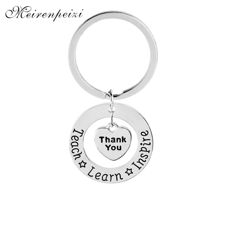 thank you Key Chain teach learn inspire Key rings thanks giving day