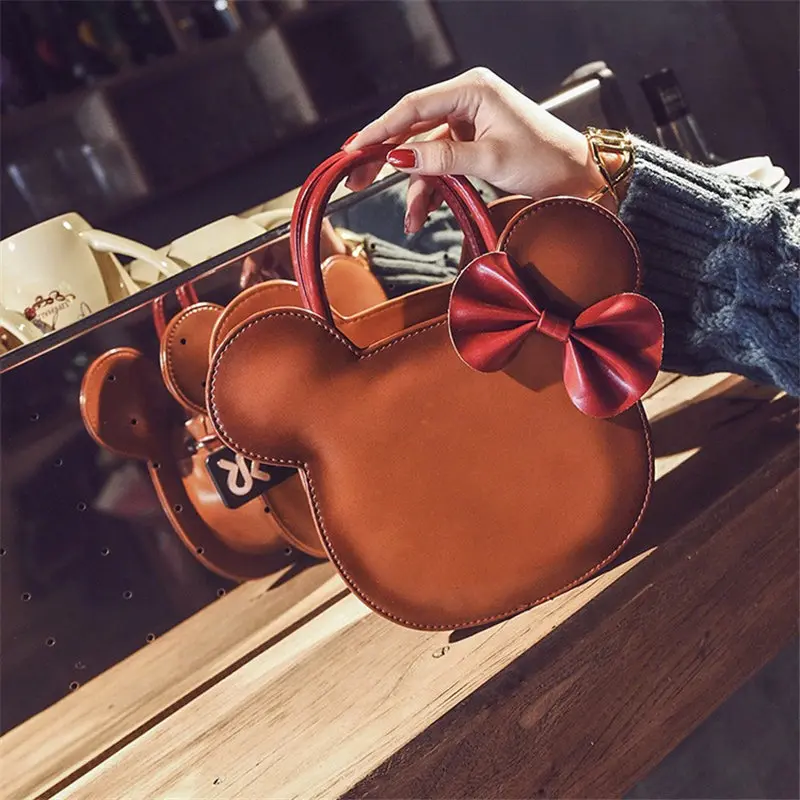 

Disney Mickey Mouse lady cartoon shoulder messenger bag fashion cute mini handbags clothing pouch portable storage bag