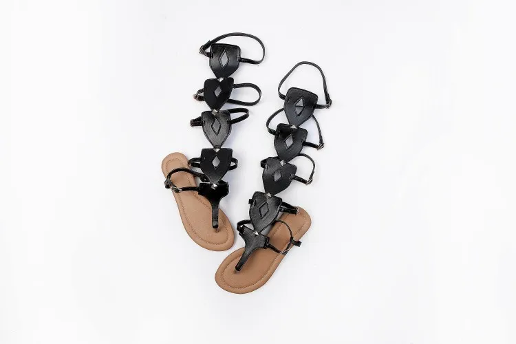 Gladiator Sandals Female Summer Beach Shoes 2018 New Flat Flip Flops Sweet Bohemian Sandals Shoes For Woman Plus Size 34-44 Pink (13)