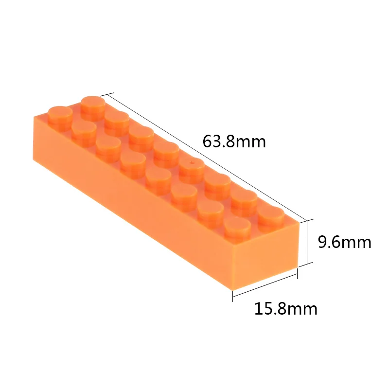 Небольшие строительные блоки 2X8 1 упаковка около 24 шт. DIY креативные
