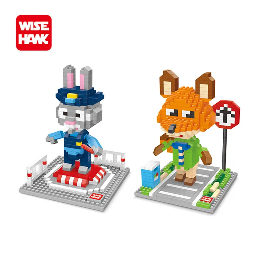 

WiseHwak Hot Selling Zootopia Building Blocks Judy Nick Anime Cartoon Model Intellect Mini Bricks Hobbies Toy For Children Gifts