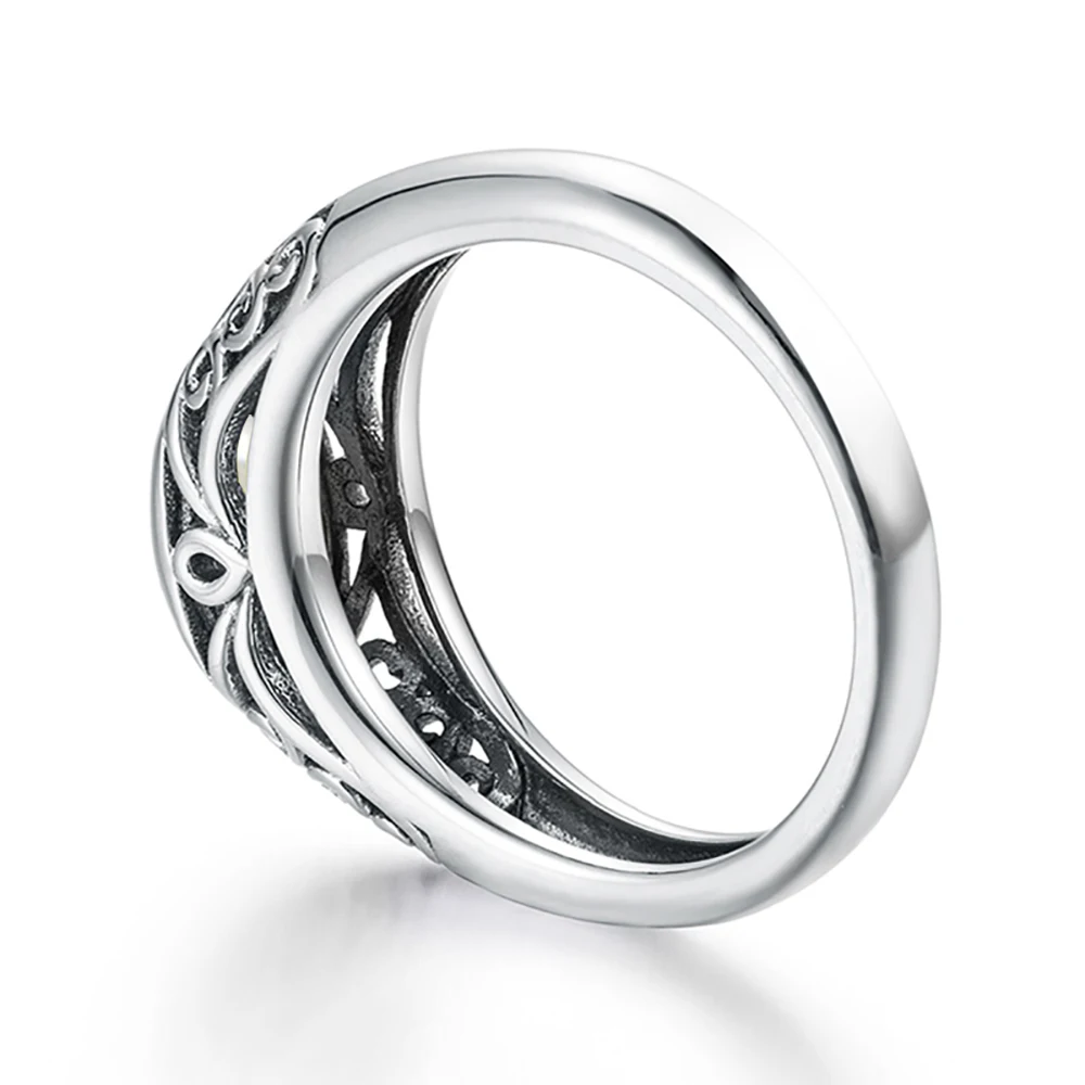 Szjinao высокого качества гипоаллергенно ювелирные изделия винтажные настоящие кольца из стерлингового серебра 925 для женщин белый опал подарок