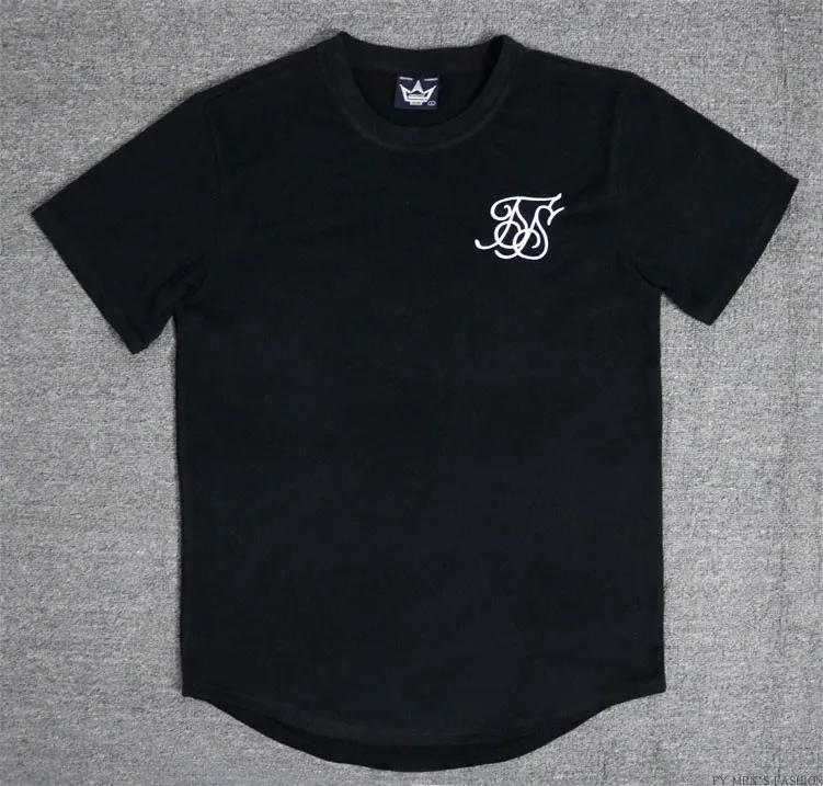 Мужская летняя уличная футболка в стиле хип-хоп Мужская мода Kanye West Sik шелковые футболки с короткими рукавами и вышивкой Homme черный, белый, серый - Цвет: Black