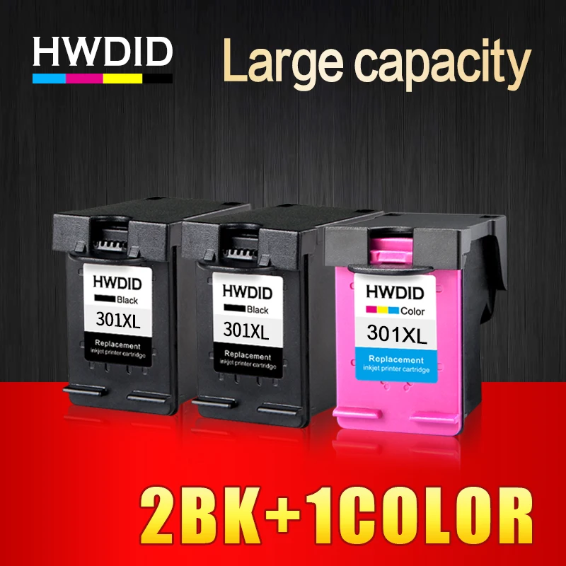 HWDID заправленный 301XL чернильный картридж Замена для HP 301 XL CH561EE CH562EE Deskjet 1000 1050 2000 2050
