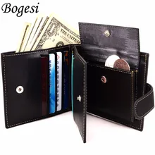 Venta caliente Nuevo estilo del cerrojo de la manera marca de calidad hombres del diseño del monedero de los hombres carteras con bolsillo para monedas