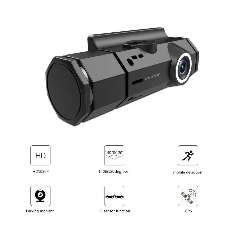 Видеорегистратор с ночным видением XQCK Dashboard camera 1080 P диск фиксированными