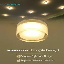 DVOLADOR Круглый 7 W/5 W/3 W/1 W светодиодный потолочный светильник в виде кристалла светодиодный потолок пятно света теплый белый/белый