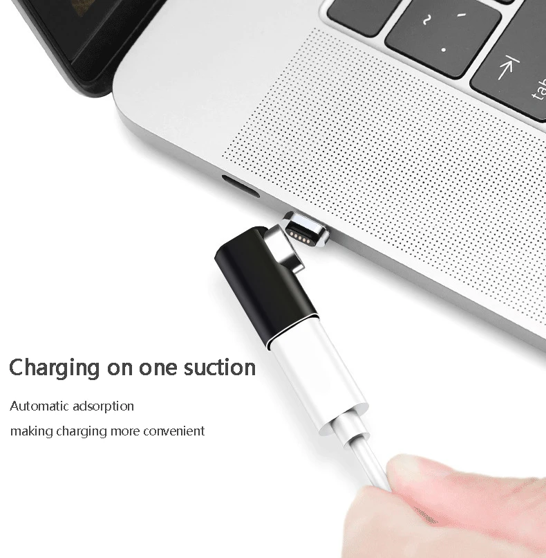 Магнитный локоть-адаптер типа C для Macbook Nexus 5X6 P OnePlus 2 3 для быстрой зарядки Магнитный USB-C-Кабель-адаптер