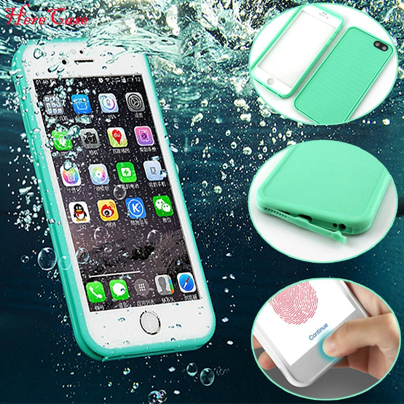

Luxury Shockproof Dirtproof WaterProof Case For Iphone 6 6s Plus TPU+PC Waterproof Screen Touch Phone Cover for iphone SE 5 5s