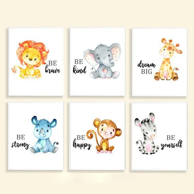 baby animal canvas art