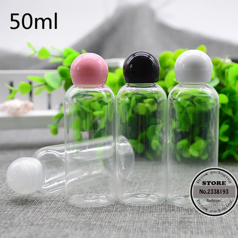 free shipping 100pcs/lot 50ml spherical cap bottles, medicine bottles