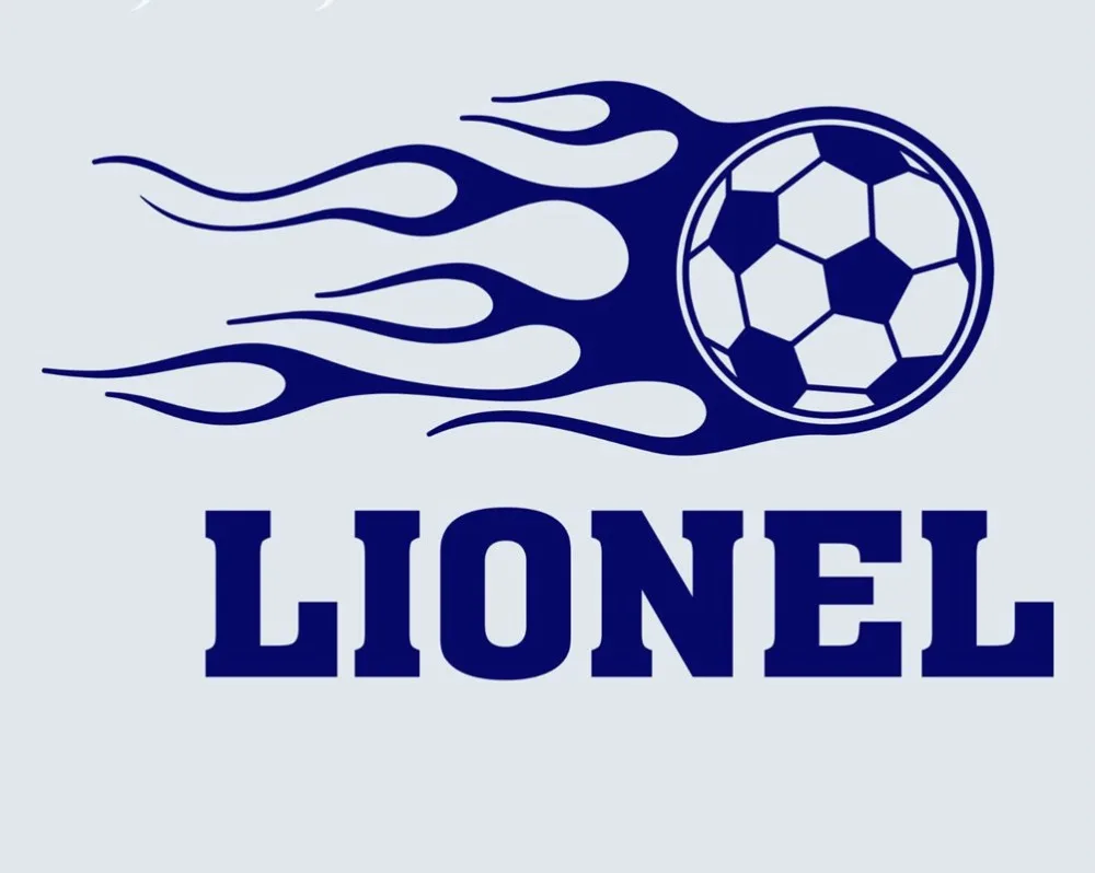 Football Player Sticker Sports Soccer Decal Helmets Kids Room Name