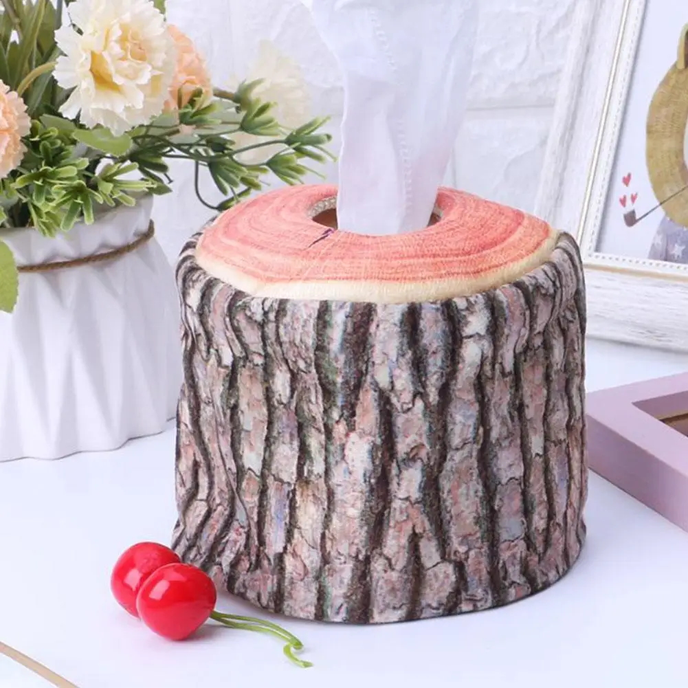 Imitation Tree Bark Tissue Box Napkin Holder Case Paper Cover 13 x 11cm Kitchen Practical Decor Accessory | Дом и сад