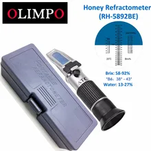 OLMIPO Honig biene Refraktometer beekeeking 58-92% Brix 13-27% wasser 38-43% baume honig feuchtigkeit tester homebrew