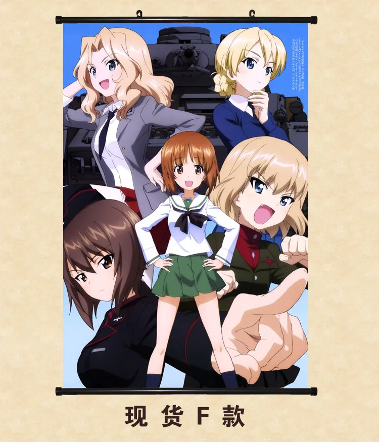 Японская декоративная картина аниме GIRLS und PANZER Nishizumi Miho & saori takebe Reizei Mako домашний