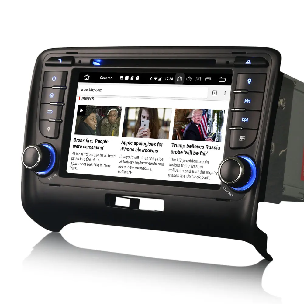 Top 7" 4GB RAM 32GB ROM Android 9.0 OS Car DVD Multimedia Navigation GPS Radio for Audi TT MK2 2006-2014 with Split Screen Support 3