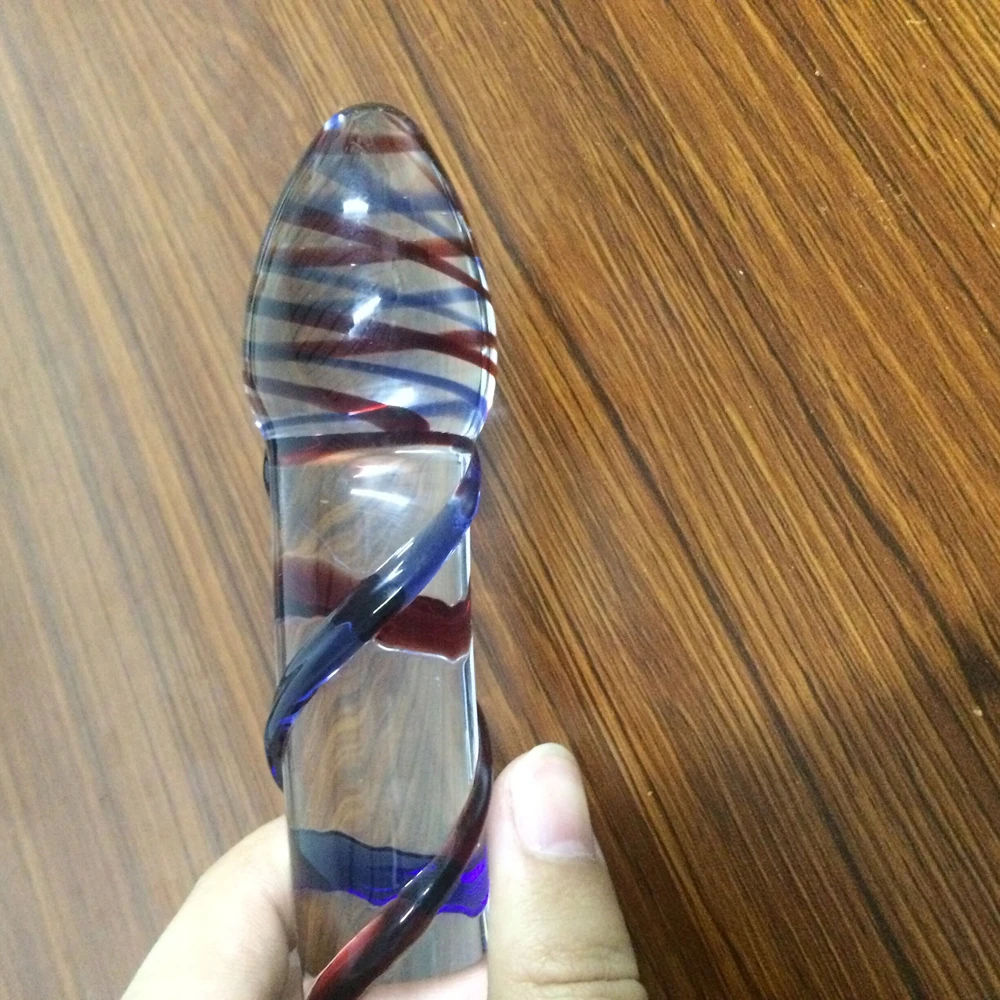 Tabuy Colorful Pyrex Glass Dildo Double Ended Headed Crystal Fake Penis Anal Butt Plug G Spot Stimulators Sex Toys For Woman Men6