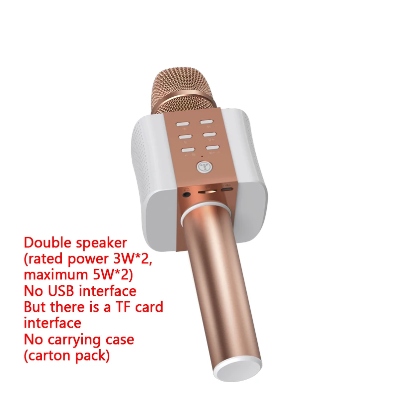 Q9 караоке микрофон беспроводной Bluetooth Динамик ручной караоке портативный ручной музыкальный плеер KTV пение Поддержка IOS Android - Цвет: 009 Rose Gold