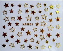 1pc Nail art 3D gold foil sticker short bride patch applique Nail Polish stickers golden stars sticker diy nail art tool