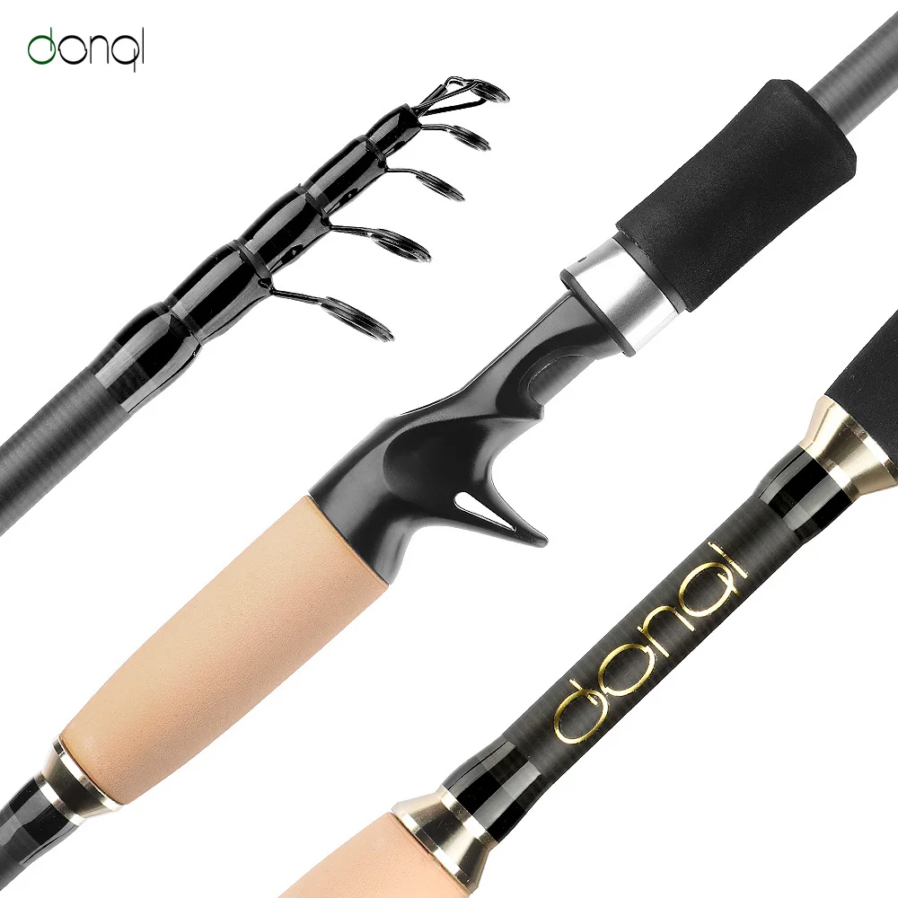DONQL 1Pcs Telescopic Fishing Rod Spinning Casting lure weight Ultralight Carbon Fibe Rod Power Hand Fishing Tackle Fish Pole主图02 (7)