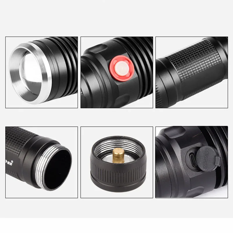 Bright-USB-Rechargeable-XML-T6-Flashlight-4-Modes-Led-Flashlights-Chargeable-Waterproof-Led-Torch-Zoomable-18650 (3)