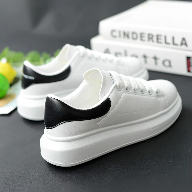 

Large size 6-14 Women Sneakers White Shoes High Quality Woman Csusal Shoes Men Sneaker Shoes Chunky Trainers Shoes Walking TH-29