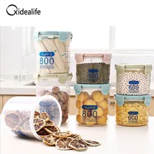

3pcs/set 0.6L/0.8L/1L Food Grade PP Sealed Jar Food Storage Seaked Tank Kitchen Cereal Storage Box Storage Tank Tool candy cans