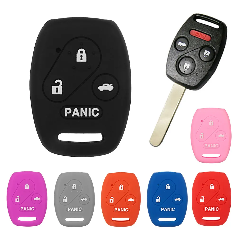 

New Practical 4 Button Remote Silicone Car Key FOB Cover Case Fit For HONDA ACCORD CIVIC CR-V Car Keyless Case High Quality