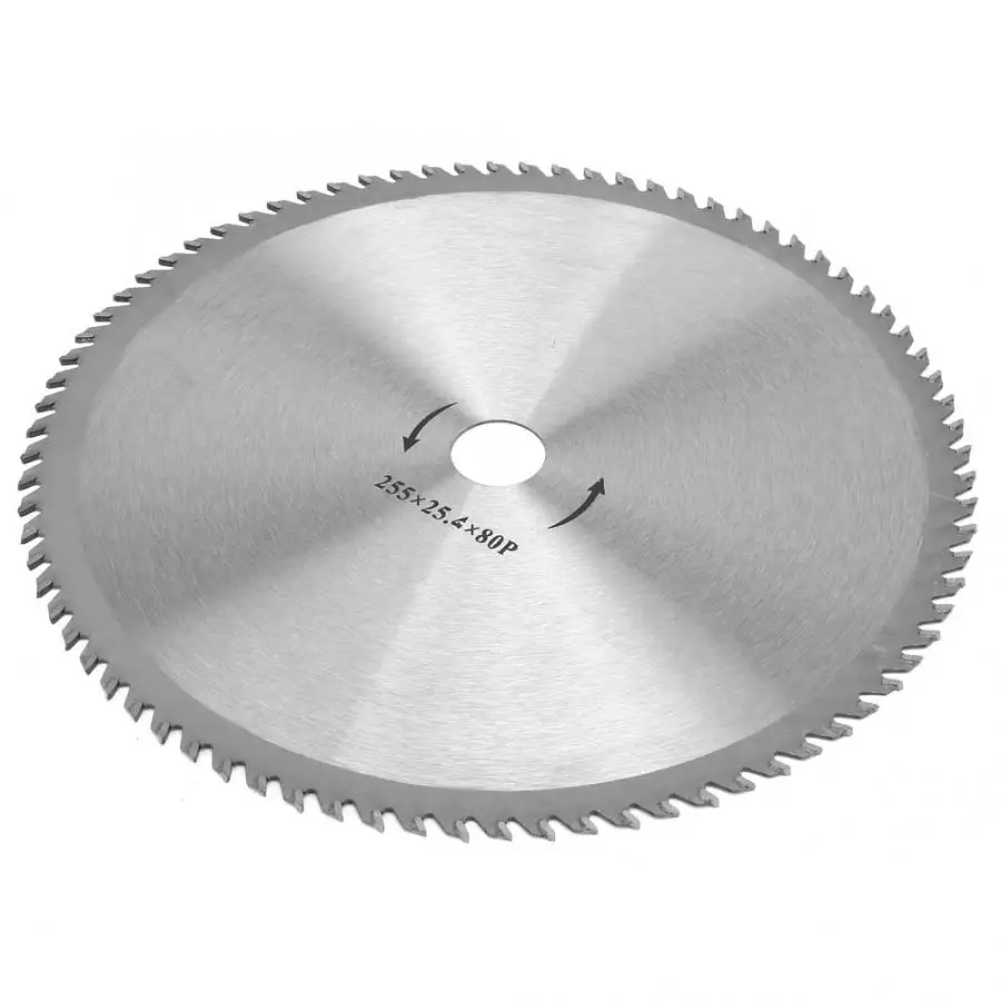 

1Pc 10in 80T HSS Tooth Saw Blade Wood Cutting Disc Wheel Grass Weed Trimmer Cutter 25.4mm Hole for Weeding Harvesting Lawn Mower