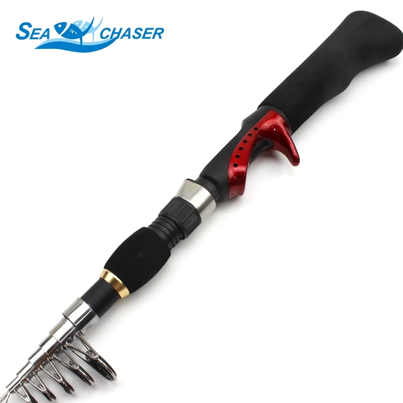 جديد 1.65 متر الصيد قضيب المحمولة طوي سفر الصيد الغزل قضيب الكربون مع سلسلة البحر الصيد بكرة قضيب كومبو الصيد مجموعة