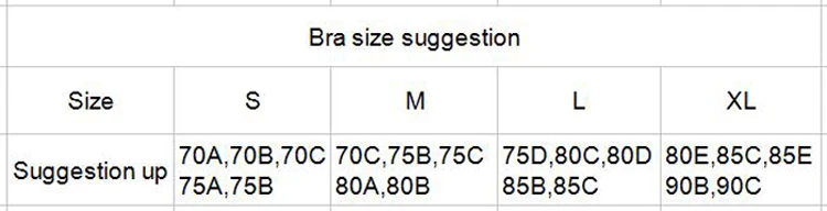 bra size