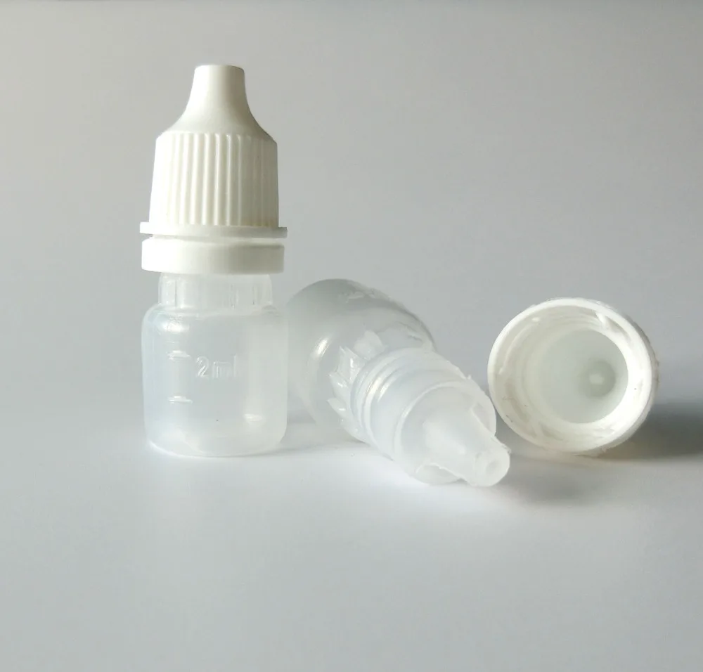 Wholesale Hot Sale 100pcs Useful Empty Plastic Squeezable Dropper Bottles Eye Liquid Dropper Tube Refillable Bottles 2ml