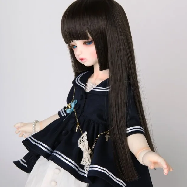 doll accessories 1/3 1/4 1/6 Bjd wig doll hair wig long straight bangs