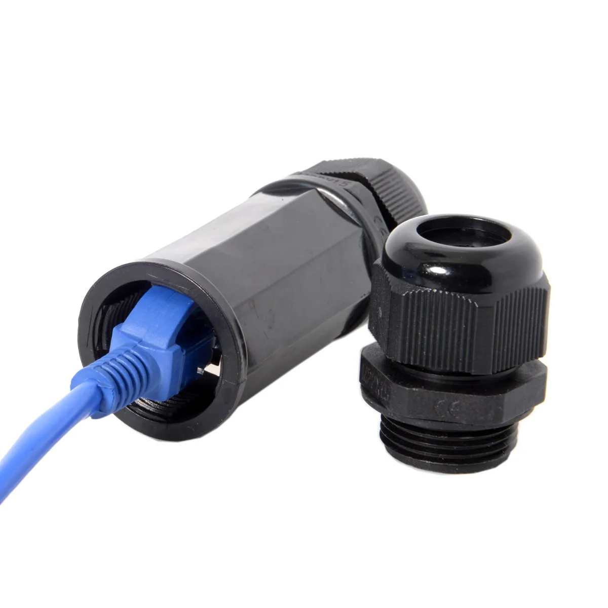 Женский замок Водонепроницаемый CAT6 RJ45 к гнезду Lan Ethernet Сетевой удлинитель