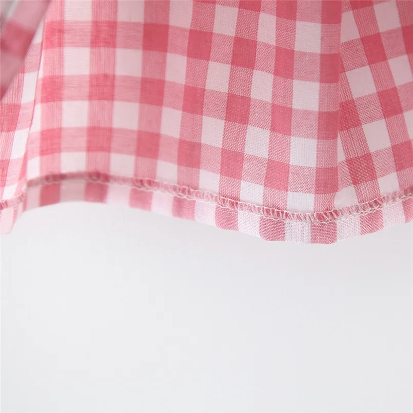 girls dress Newborn Kids Baby Girl Plaid Embroideried Fruit Ruffled Princess Dress Sundress robe fille roupa infantil ##4J10 (7)
