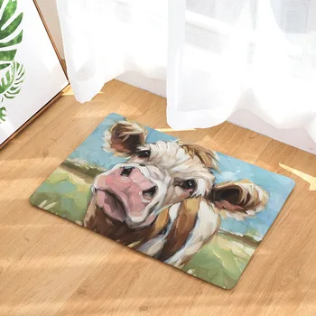 

CAMMITEVER Cow Pig Dog Cattle Carpet Large Living Room Carpets Blue Bedroom Rugs Tea Table Rectangular Floor Mat Factory Supply