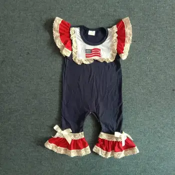 

lovely national flag lace july 4th boutique girls jumpsuits summer