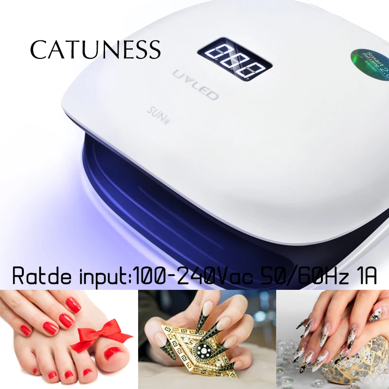 

CATUNESS UV LED Lamp Bulbs Service Time Nail Dryer Machine Smart Automatic Sensor Led Lamp White Art Design Salon