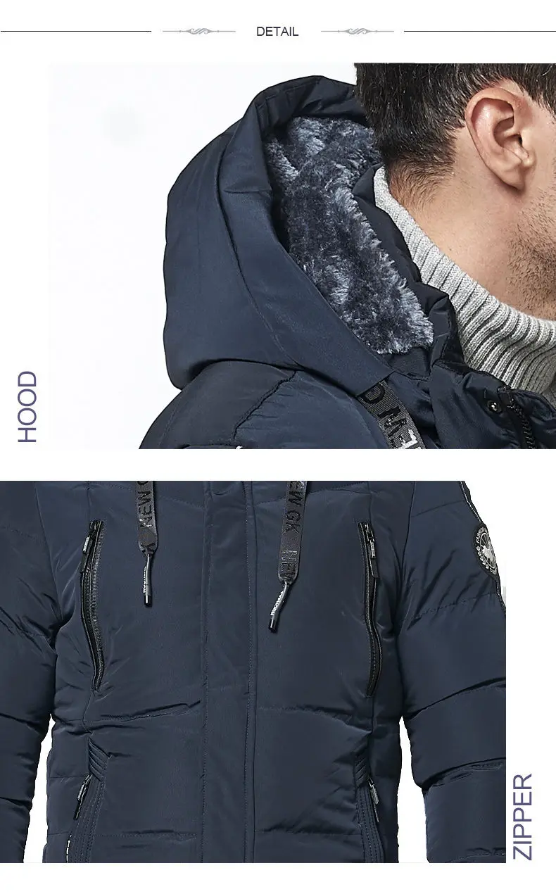 MuLS 5XL Parka Men 2019 Winter Warm Thick Cotton Jacket Parkas Men Fleece Hooded Coats Fashion Business Casual Jackets Outerwear 09