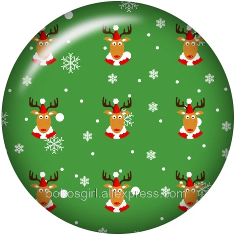 Праздничная Рождественская стеклянная ваза кнопка, защелка для DIY ювелирных изделий Круглые фото кабошоны DA1087 - Окраска металла: A4770