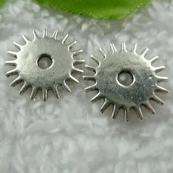 

240 pieces antique silver wheel gear spacer 17mm #499