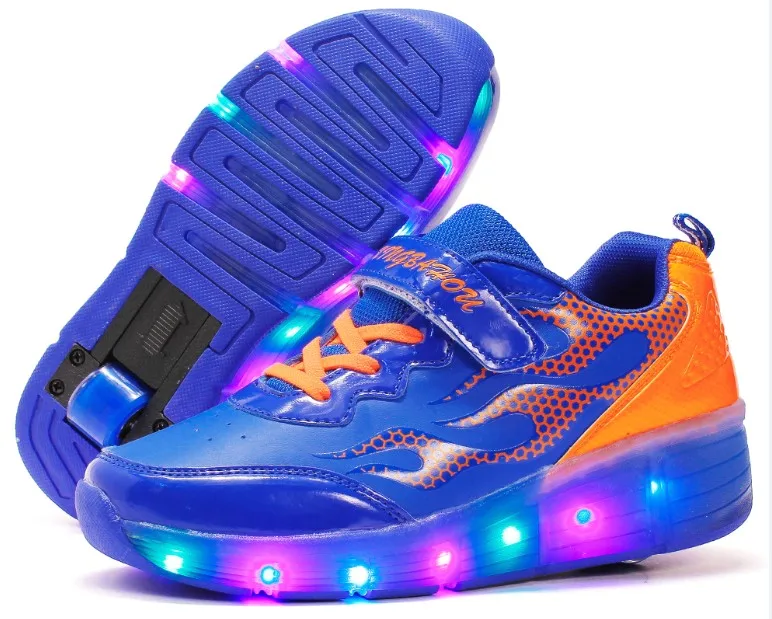 

NEW Children Led wheel Sneaker Kids Casual Sport Light Shoes For Girls and Boys Chid Top Kids Roller Sneakers