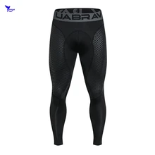 Новинка, мужские Компрессионные Леггинсы для бега с 3D принтом, быстросохнущие Лоскутные лосины для бега, эластичные брюки, спортивная одежда для спортзала, фитнеса, штаны