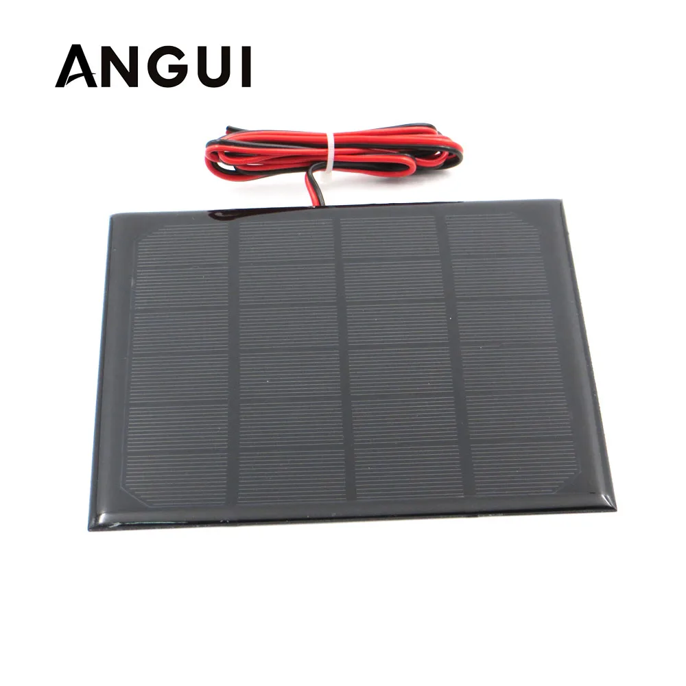 

6V 3Watt with 100cm extend cable Solar Panel Polycrystalline Silicon DIY Battery Charger Module Mini Solar Cell wire toy