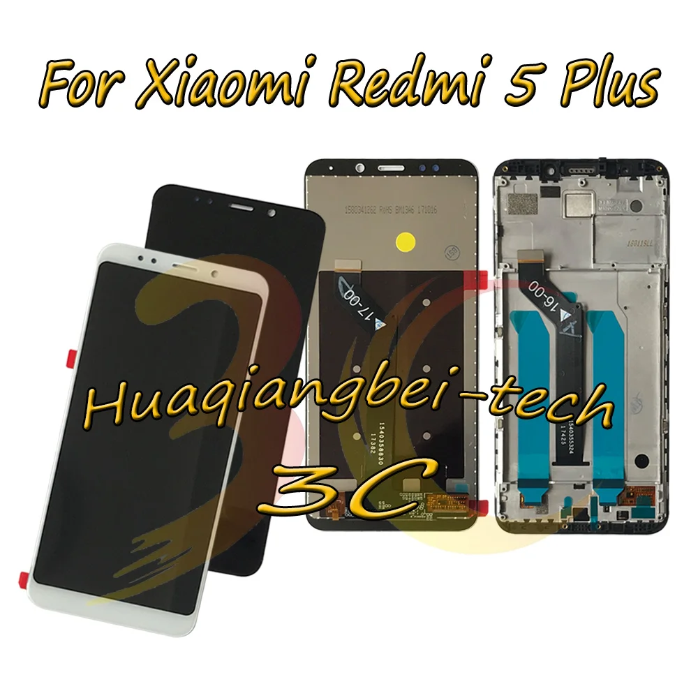 

5.99'' New For Xiaomi Redmi 5 Plus / Redmi 5Plus Full LCD DIsplay + Touch Screen Digitizer Assembly + Frame Cover 100% Tested